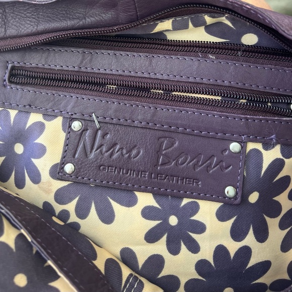 Nino BOSSI Purple and Black Satchel with Braided Handle - Picture 6 of 6